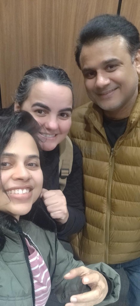 Ritupriya Mitra with friends while traveling